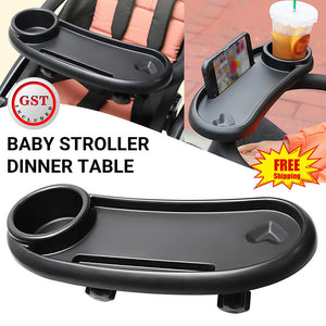 Universal Baby Stroller Dinner Table Cart Pram Snack Tray Milk Bottle Cup Holder