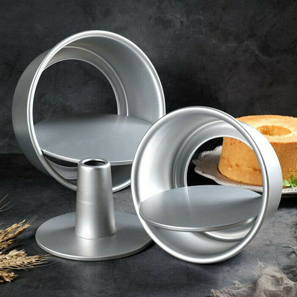 6/8" Round Hollow Chiffon Cake Mold Food Cake Pan Baking Mould Cake Ring