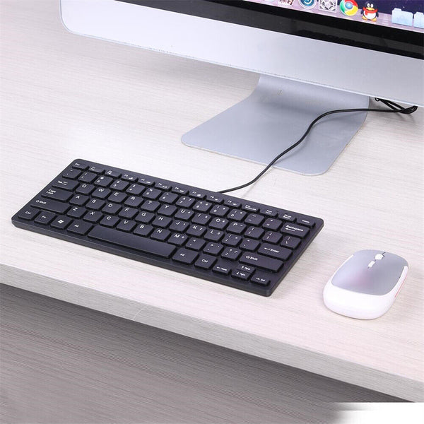 Super Slim Mini Wired Keyboard K1000 USB Multimedia Waterproof Keypad Universal