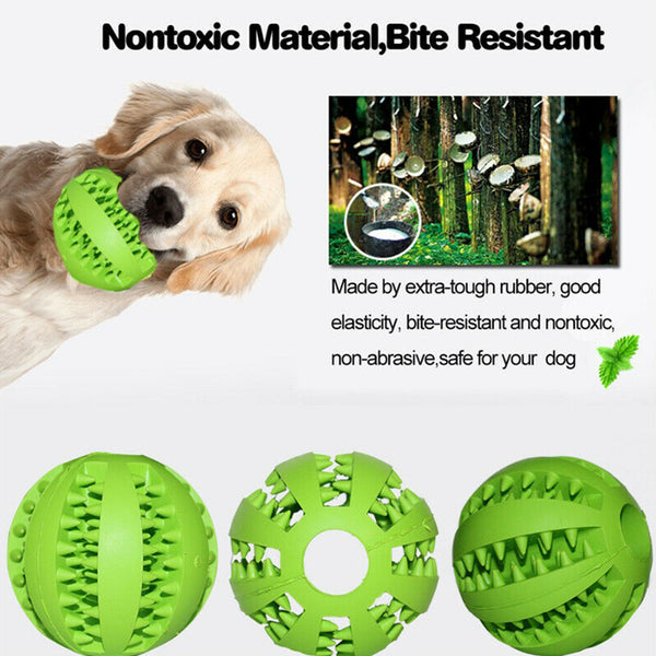 5/7cm Dog Chew Ball Toy Rubber DentalClean Teeth HealthyTreat Gum Bite Puppy Pet
