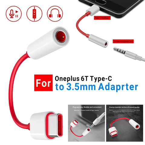 Type-c To 3.5mm Audio Cable Headphone Adapter USB-C Connector For Oneplus 7Pro
