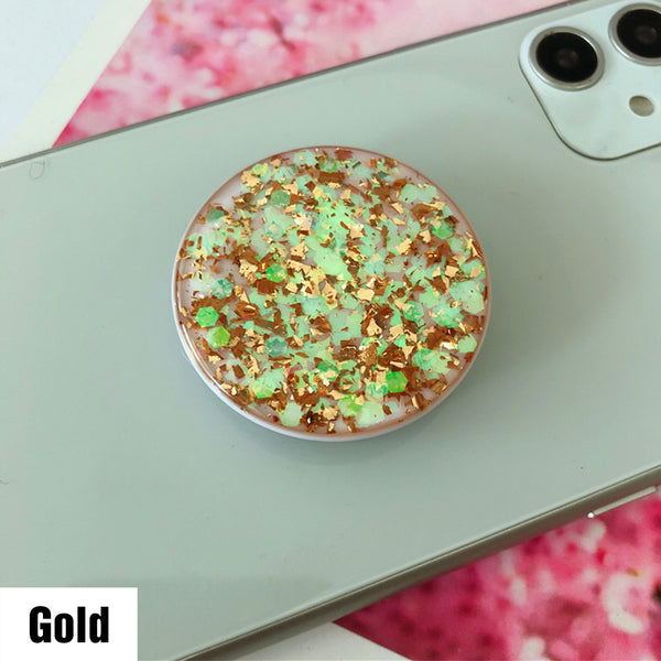 Universal Glitter Pop Up Socket Mount Grip Stand Mobile Phone Ring Holder