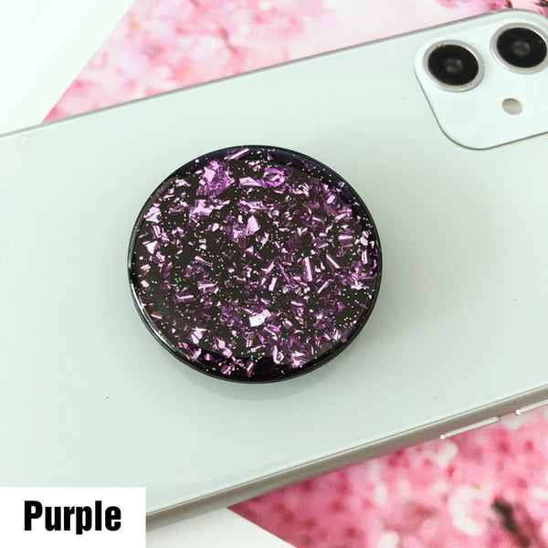 Universal Glitter Pop Up Socket Mount Grip Stand Mobile Phone Ring Holder