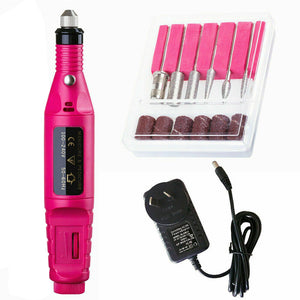 Electric Nail Drill Bits File Machine Acrylic Art Manicure Pen Shaper Tool Set