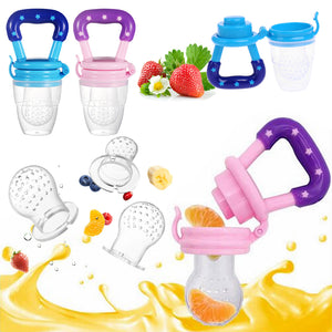 2pcs Newborn Baby Food Fruit Nipple Feeder Pacifier Safety Silicone Feeding Tool L Size Pink