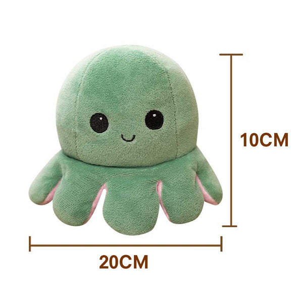 Funny Double-Sided Flip Reversible Octopus Cute Plush Toys Animals Doll Gift