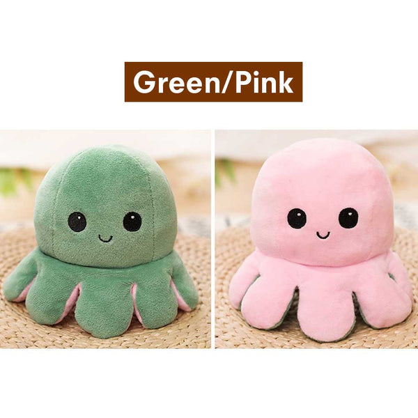Funny Double-Sided Flip Reversible Octopus Cute Plush Toys Animals Doll Gift